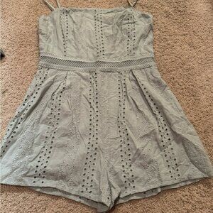 Mint Green Eyelet Romper